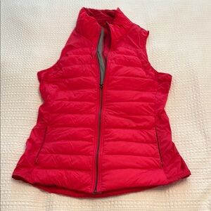 Women's Red Puffer Vest